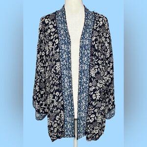 Westport Blue and White Floral Top
